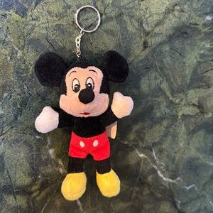Disneyland Walt Disney World Mickey Mouse Plush Keychain Bag Clip Vintage Rare